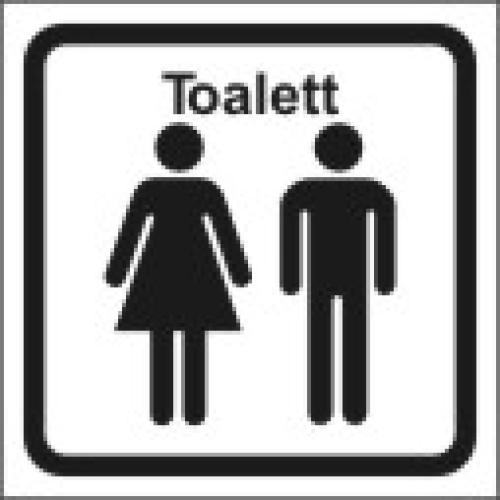 Toalett skylt S 147x147 mm
