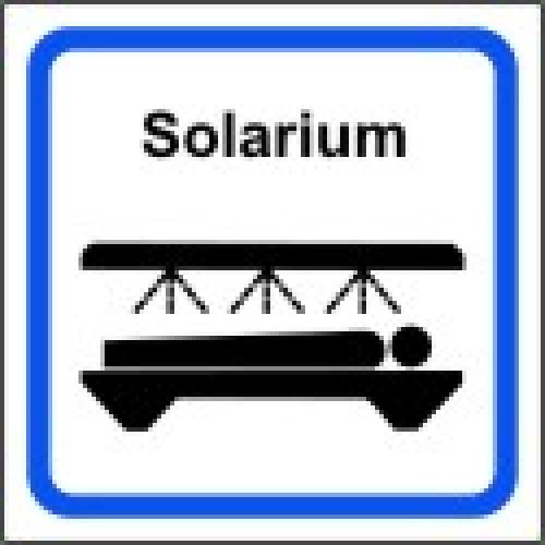 Solarium skylt B 147x147 mm