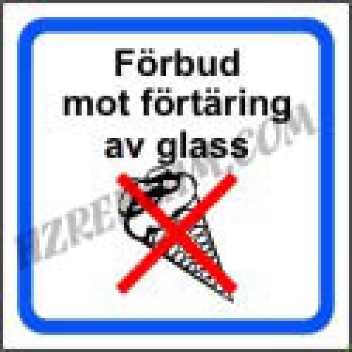 Förbud glass skylt B 147x147 mm