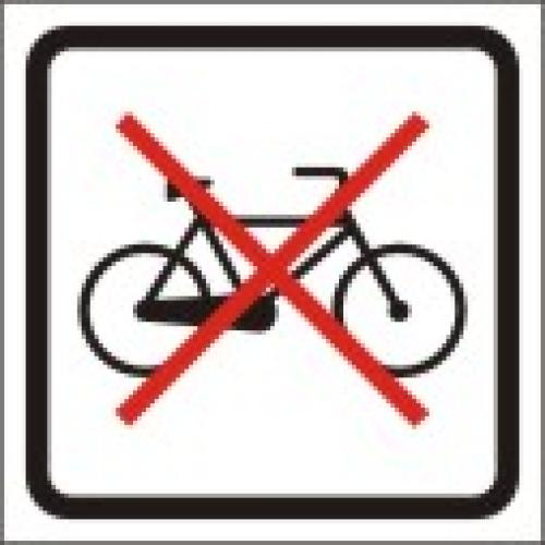 Förbud cykel dekal S 147x147 mm