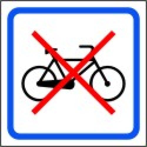 Förbud cykel dekal B 147x147 mm