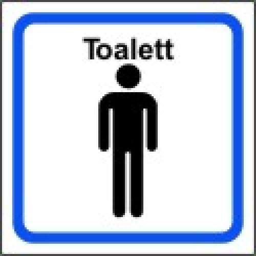 Toalett dekal B 97x97 mm