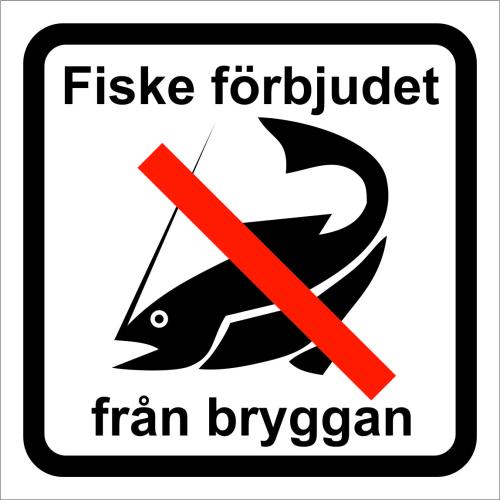 Fiske förbjudet dekal 295x295 mm