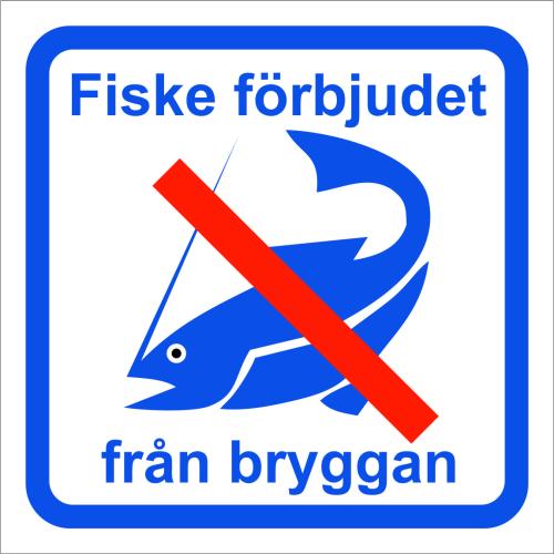 Fiske förbjudet dekal 295x295 mm