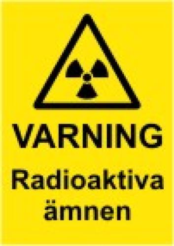 Radioaktiva ämnen dekal 208x295 mm
